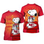 Just A Girl Who Love Snoopy And Chiefs Aop Shirt