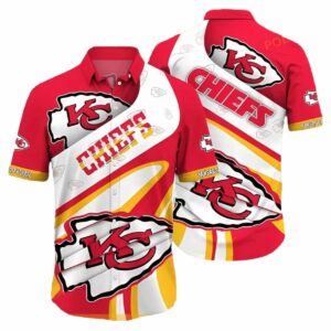 Kansas City Chiefs Graphic Printed Unisex Red, White & Black Hawaiian Shirt