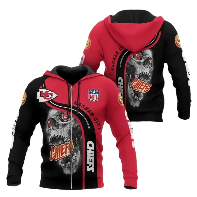 Kansas City Chiefs Menacing Skull Red And Black Hoodie.jpg