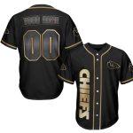 Personalized Kansas City Chiefs Midnight Gold Baseball Jersey