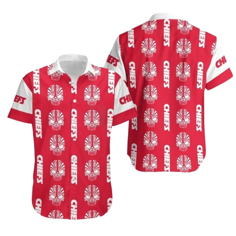 Kansas City Chiefs Mystery Skull Hawaii Shirt And Shorts Summer Nla00701017045724 Im2Cr