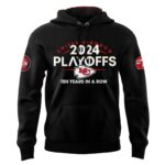 kansas city chiefs nfc playoffs afc west clinched 2024 ten years hoodie front.jpg