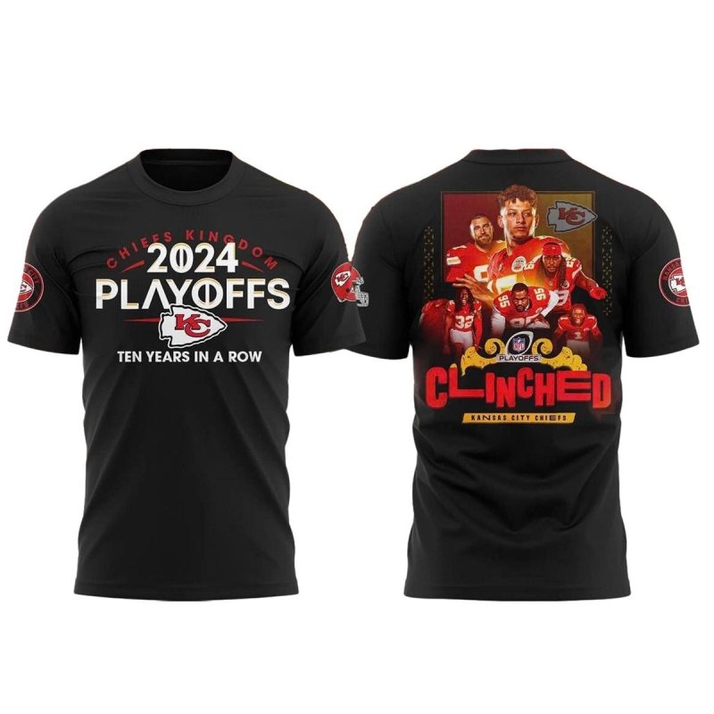 Kansas City Chiefs Nfc Playoffs Afc West Clinched 2024 Ten Years Shirt