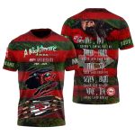 Kansas City Chiefs Nightmare Street 40Th Anniversary Horror Aop Shirt
