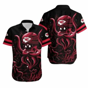 Kansas City Chiefs Black Octopus Graphic Hawaiian Shirt – Unisex Aloha Tee