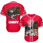 Personalized Kansas City Chiefs Patriotic Eagle Baseball Jersey