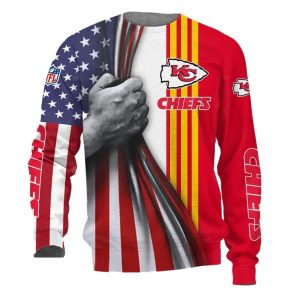 Kansas City Chiefs Patriotic Grip AOP Sweatshirt