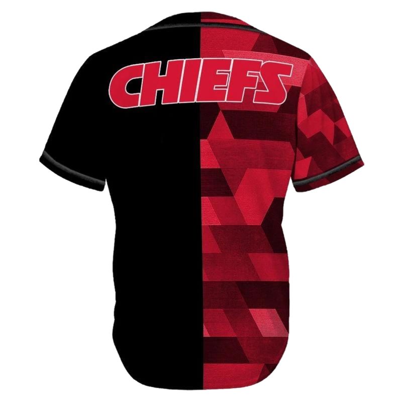 Kansas City Chiefs Pattern Baseball Jersey Back