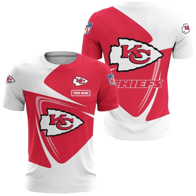 Kansas City Chiefs Personalized Swirl 3D Shirt