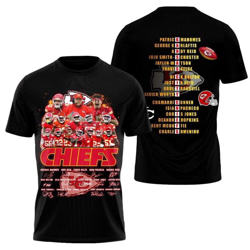 Kansas City Chiefs Player Roster Firestorm Graphic Shirt
