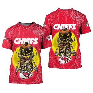 Kansas City Chiefs Pumpskin Monster Halloween AOP Shirt