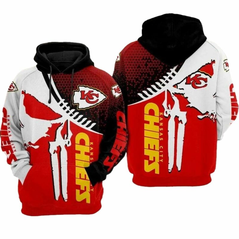 Kansas City Chiefs Red And White Dominance Skull Hoodie.jpg