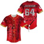 Personalized Kansas City Chiefs Red Trail Baseball Jersey
