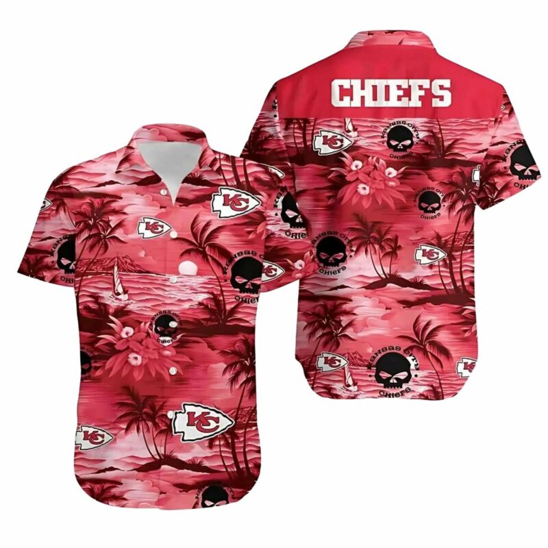 Kansas City Chiefs Red Tropical Sunset Hawaiian Shirt 1536X1536 1
