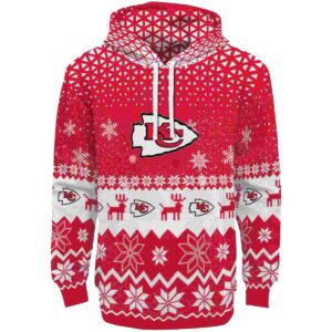 kansas city chiefs reindeer motif red hoodie best selling.jpg