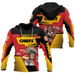 kansas city chiefs retro power play comic mascot all over print hoodie.jpg