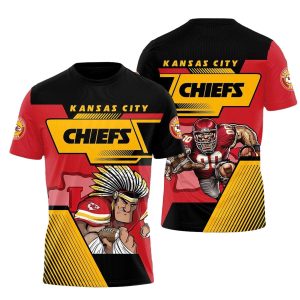 Kansas City Chiefs Retro Power Play Comic AOP Shirt