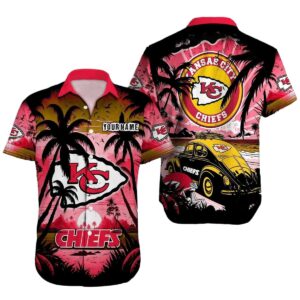 Personalized Kansas City Chiefs Retro Graphic Hawaiian Shirt – Unisex Gift