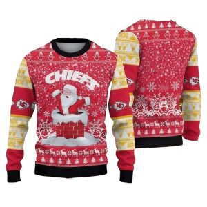 Kansas City Chiefs Santa Chimney Ugly Sweater