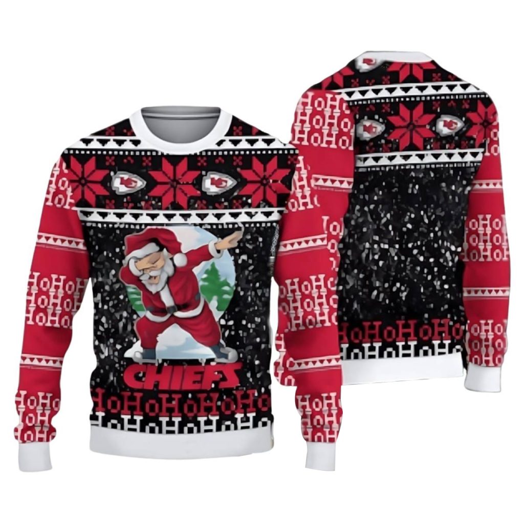 Robelooks 5 Kansas City Chiefs Santa Claus Hoho Ugly Christmas Sweater