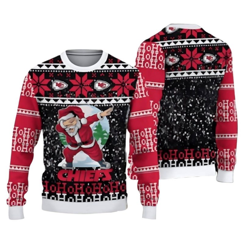 Kansas City Chiefs Santa Claus Hoho Ugly Christmas Sweater