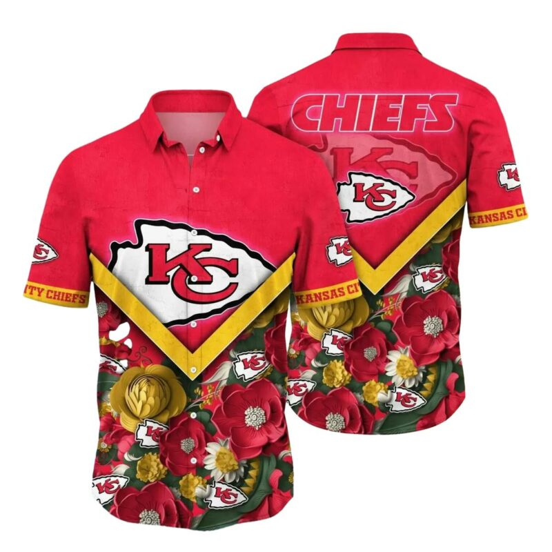 Kansas City Chiefs Scarlet Bloom Hawaiian Shirt 1536X1536 1