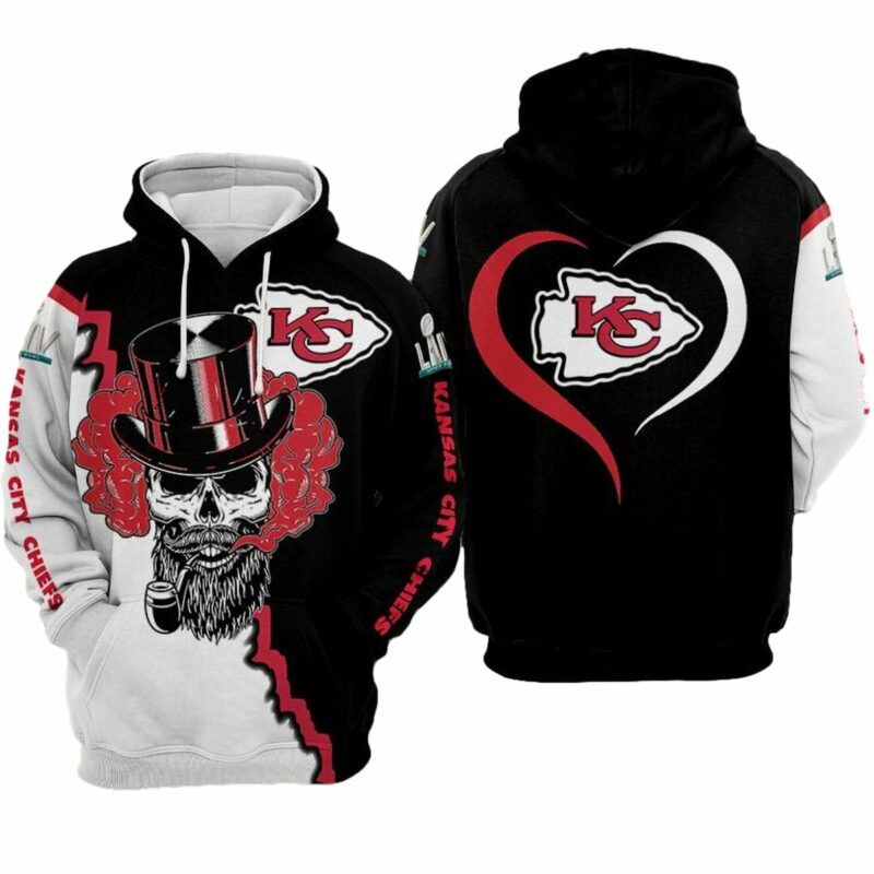 Kansas City Chiefs Skull And Heart White Black Hoodie Adult Sizes S 5Xl Pp293 Sk Ptwd9.Jpg