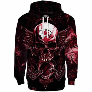 kansas city chiefs skull artwork red black hoodie best selling.jpg