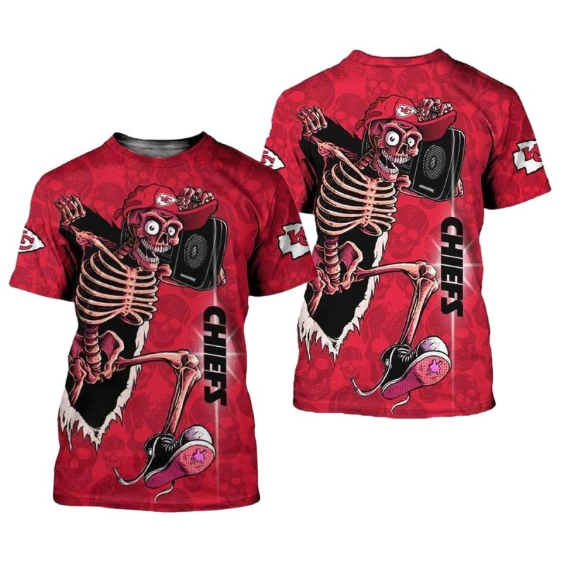 Kansas City Chiefs Skull Halloween Limited Edition Unisex T Shirts Nla0276106 H4O8N