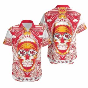 Kansas City Chiefs Skull Graphic Hawaiian Shirt – Unisex Aloha Tee