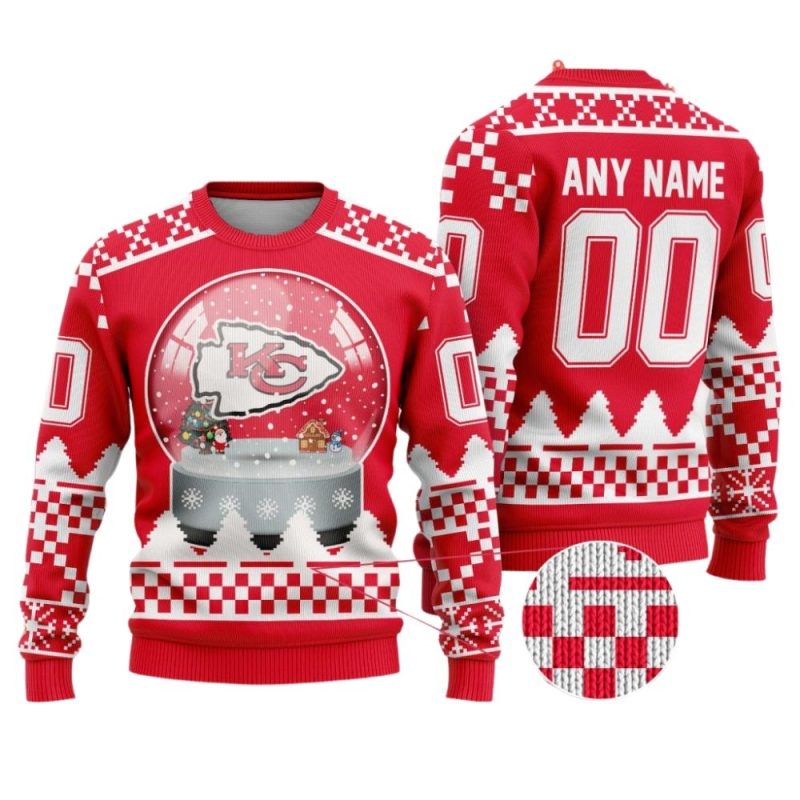 Kansas City Chiefs Snow Globe Christmas Sweater