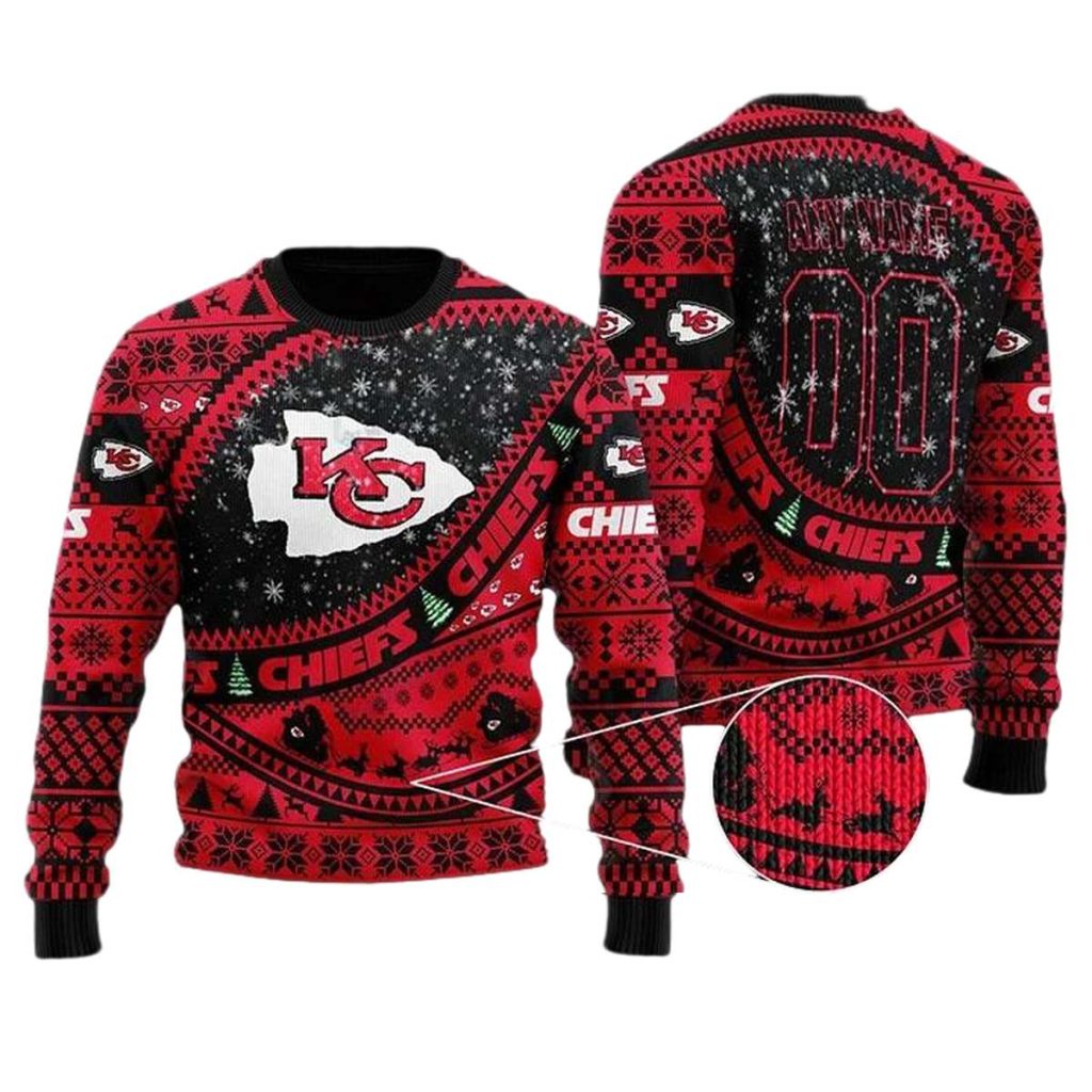 Kansas City Chiefs Snowfall Spirit Ugly Christmas Sweater