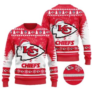 Kansas City Chiefs Snowy Stadium Nights Ugly Sweater