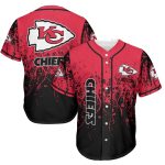 Personalized Kansas City Chiefs Splatter Ink Baseball Jersey