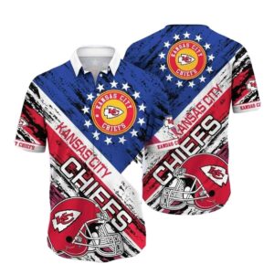 Kansas City Chiefs Stars & Stripes Retro Graphic Hawaiian Shirt – Unisex