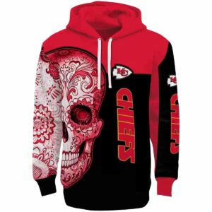 kansas city chiefs sugar skull red black hoodie best selling.jpg