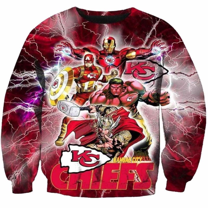 Kansas City Chiefs The Avenger All Over Print 3D Sweatshirt Ds054 Sk15928044 H4Y5N
