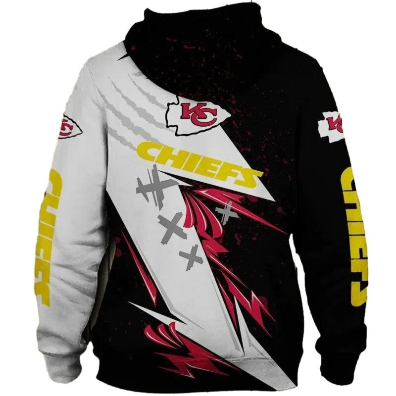 Kansas City Chiefs Thunder Graphic Black And White Hoodie Back.jpg