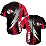 Personalized Kansas City Chiefs Thunderbolt Baseball Jersey