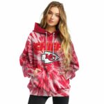 kansas city chiefs tie dye pattern red hoodie high quality.jpg