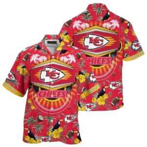 Kansas City Chiefs Tropical Graphic Hawaiian Shirt – Unisex Aloha Tee