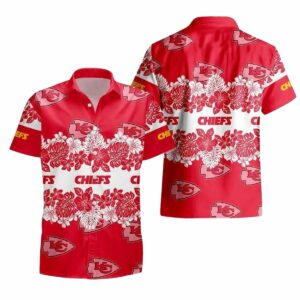 Kansas City Chiefs Unisex Tropical Palm Leaves Graphic Hawaiian Shirt