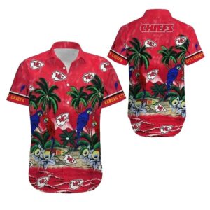 Kansas City Chiefs Tropical Parrots Hawaiian Shirt – Unisex Graphic Tee