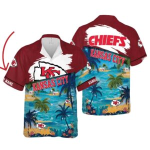 Personalized Kansas City Chiefs Graphic Hawaiian Shirt – Unisex Aloha Tee