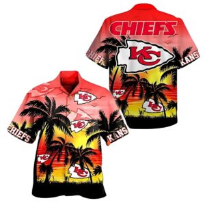 Kansas City Chiefs Unisex Tropical Sunset Graphic Hawaiian Shirt