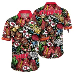 Kansas City Chiefs Unisex Tropical Tiki Graphic Hawaiian Shirt