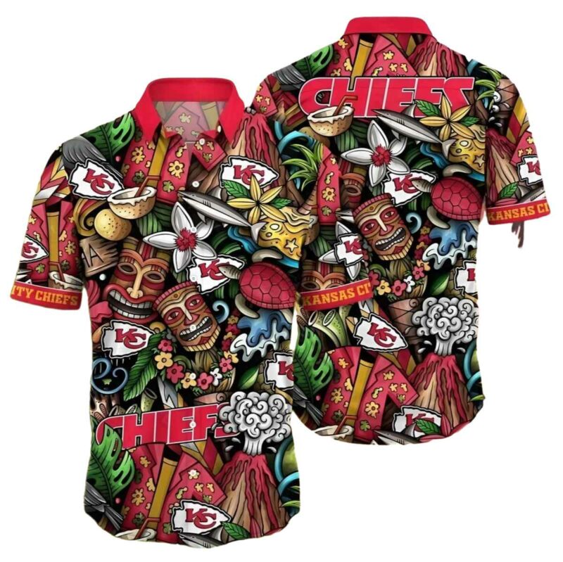 Kansas City Chiefs Tropical Tiki Hawaiian Shirt