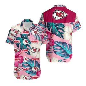 Kansas City Chiefs Pink Tropical Vibe Hawaiian Shirt – Unisex Graphic Tee