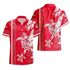Kansas City Chiefs Red Turtle Graphic Hawaiian Shirt – Unisex Gift Tee