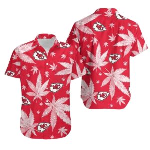 Kansas City Chiefs Graphic Printed Unisex Weed Pattern Hawaiian Shirt